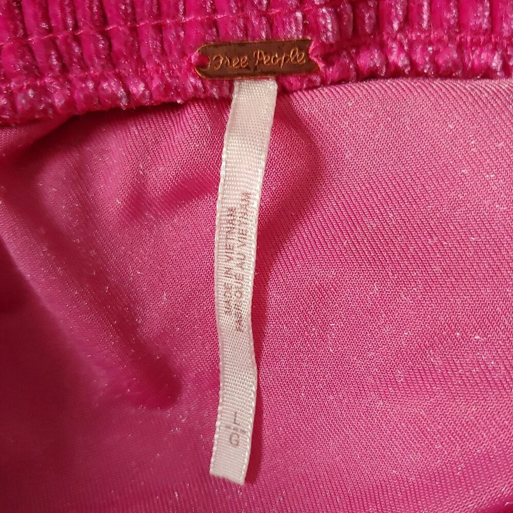 Free People Terese Velvet Short Sleeve Top Ruffle Coquette Twee Barbiecore Girly
